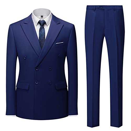 Mens casual Blazer Men’s Suit Slim 2 Piece Suit Business Wedding Party Suit and Pants Coat