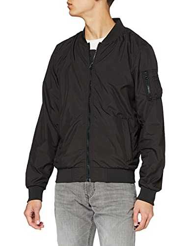 Build Your Brand Men's Nylon Bomber Jacket