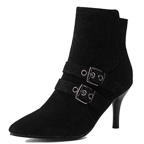 Mo Joc Fashion Women Winter Ankle Boots Short Boots with Stiletto and Pointed Toe