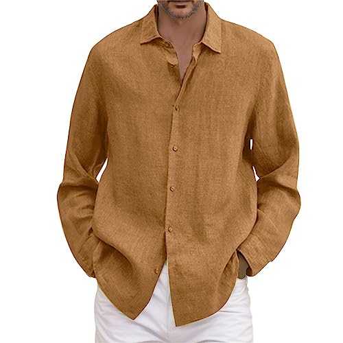 Cheap Shirts for Men Adult Men's Garment Dyed Oxford Shirt Long-Sleeved T-Shirt Mens Shirts Long Sleeve Smart Casual Loose Fit Classic Shirt Print Casual Regular Fit Casual