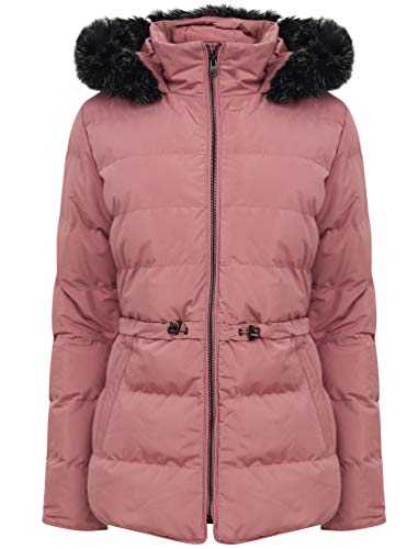 Tokyo Laundry Women's Jasmin Quilted Coat with Faux Fur Trim Hood