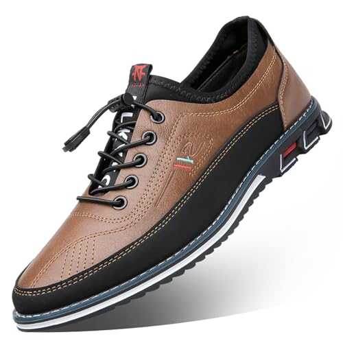 Mens Dress Shoes Casual Business Lightweight Leather Oxford Formal Lace-up Flats Loafers for Men Male Formal Occasion