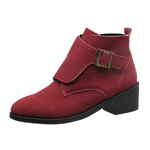 Women's Cowboy Boots Ankle Boots Casual Western Boots Vintage Cowboy Ankle Boots Small Heel Boots Autumn Round Toe Boots Non-Slip Riding Boots Women