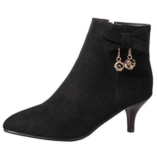 CUTEHEELS Women Ankle Boots with Kitten Heel and Pointed Toe