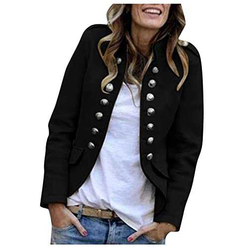 AMDOLE Convertible Vest Slim Fasion Button Stand Collar Long Sleeve Coats Jacket with Hood