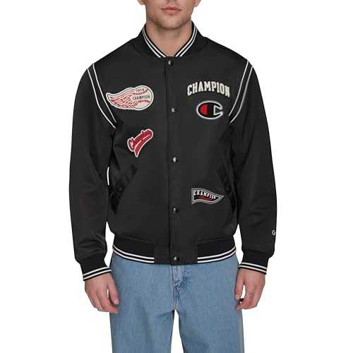 Champion Men's Patch Varsity Bomber Jacket