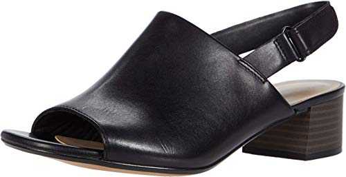 Clarks Women's Elisa Lyndsey Heeled Sandal, Black Leather, 4 UK