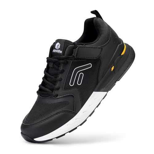 FitVille Mens Lightweight Trainers Extra Wide Fit Comfortable Running Sneakers Rebound Core V7 for Plantar Fasciitis Flat Feet