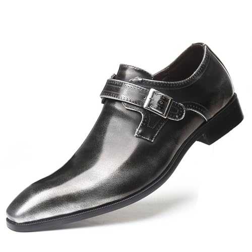 LMUIPMAA Tuxedo Shoes Patent Leather Wedding Shoes for Men Cap Toe Slip On Formal Business Oxford Shoes