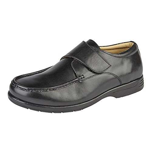 Roamers Mens Leather XXX Extra Wide Touch Fastening Casual Shoe