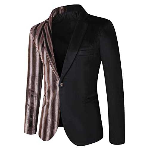 Blazers for Men UK Slim Fit Casual Printed Single Breasted Suits Warm Blazer Loose Simple Versatile Suit Jacket Turn Down Collar Winter Blazer Jacket