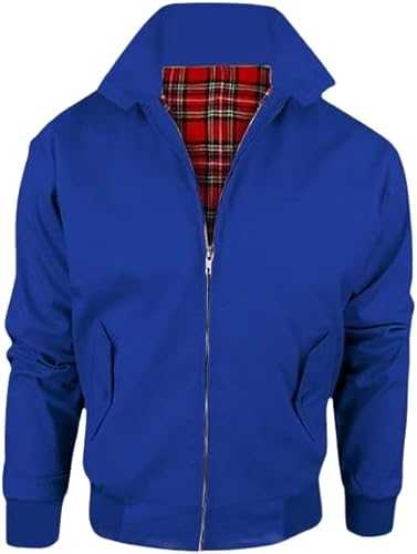 Pretty Attitude Workwear Harrington Jacket with Tartan Lining British Made Mens Zip Up Classic Bomber