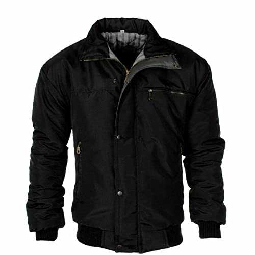 Men's Bomber Jacket Sky Diver Check Lined Warm Padded Jacket Work Winter UK Size (S - 5XL)