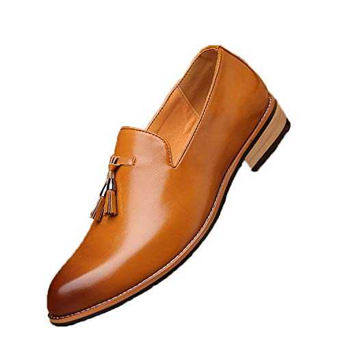 Spring Tassel Mens Loafers Casual Leather Shoes Business Men Dress Shoes Driving Flats Breathable Wedding Shoes Big Size