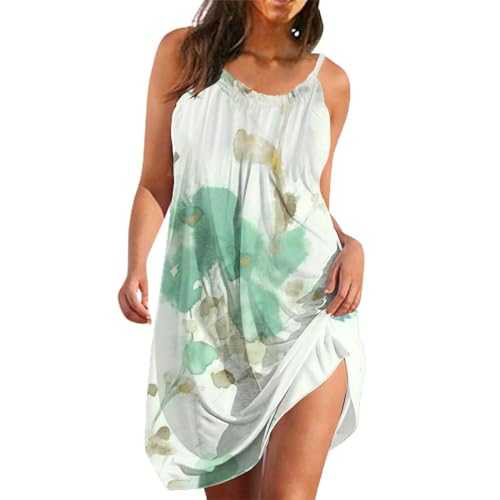 Women Dresses Sale Clearance Plus Size Summer Dress UK Sleeveless Casual Beach Sun Dress Ladies Loose Mini Cover Up Tank Sundress