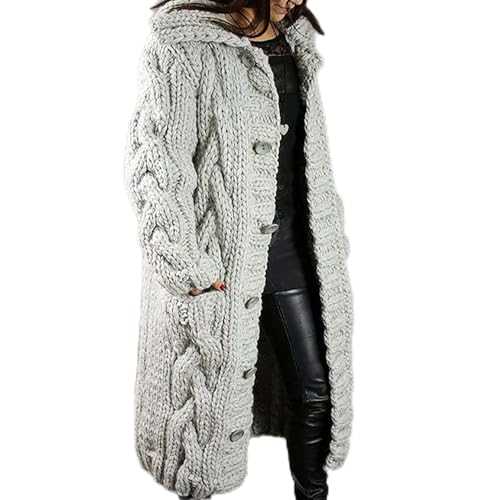 Women'S Cardigan Long Womens Coatigan Women Jumpers And Sweaters Knit Cardigans For Women Uk Plus Size Cardigans Crochet Cardigans For Women Uk Chunky Cardigan Winter Baggy Oversized Hooded Pea Coat