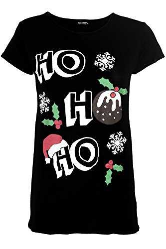 Fashion Star Womens Merry Christmas Xmas Reindeer Gingerbread Candystick Ladies T Shirt Top