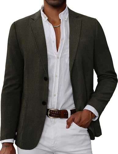 GRACE KARIN Men's Casual Blazer Sport Coat Lightweight 2 Button Business Suit Jackets