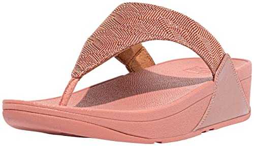 Lulu Glitz Toe Post Sandals Warm Rose 5 M (B)