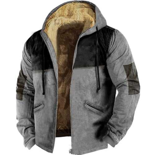 Men's Pullover Winter Workout Fleece Hoodie Jackets Full Zip Wool Warm Thick Coats Flannel Shirt Jacket Sales Today Clearance Men Mens Over Coat For Leisure, Golf, Travelling