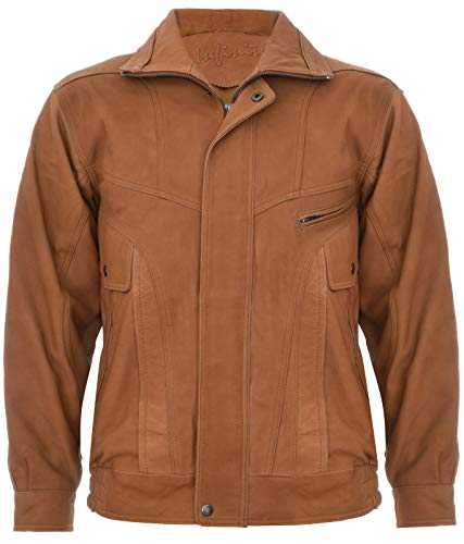 Men's Leather Jacket Classic Buffalo Suede Harrington Tailored Bomber