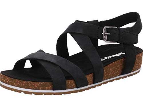 Timberland Malibu Waves Ankle, womens Malibu Waves Ankle Sandals, Black Black Nubuck, 4 UK (37 EU)