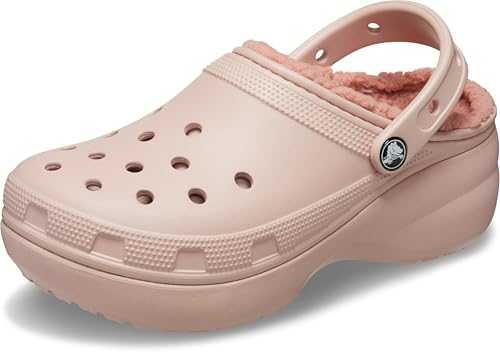 Classic Platform Lined Clog Pink Clay Size 4 UK Women