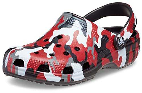 Classic Printed Camo Clog - Black Red
