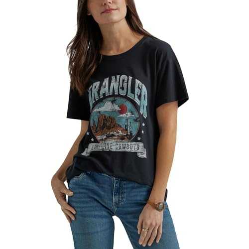 Wrangler Women's Women's Western Retro Short-Sleeve Graphic T-Shirt Women's Western Retro Short-Sleeve Graphic T-Shirt (Pack of 1)