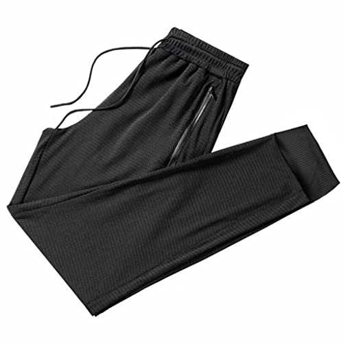 Men's Tracksuit Bottoms UK Clearance Mesh Jogging Sweat Pants Sports Trousers Gym Joggers Sweatpants Drawstring Sportswear Workout Running Tights with Zipper Pockets Breathable Quick Dry Trousers