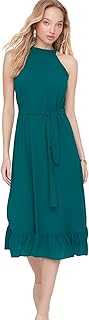 Trendyol Women Midi Ruffle Hem Regular Woven Dresses