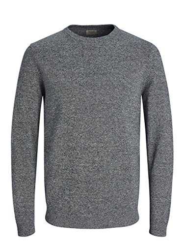 JACK & JONES Mens Basic Knit Crew Neck Slim Fit Cotton Comfort Sweater