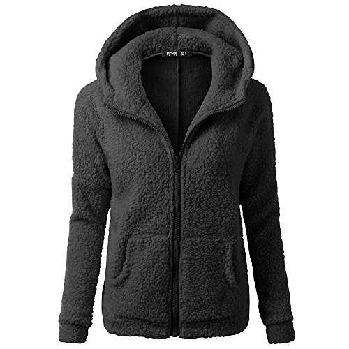 Womens Clothing, Autumn Winter Teddy Bear Jacket Fuzzy Fleece Hooded Coat Outdoor Casual Hoodies Open Front Oversized Cardigan with Pockets, S-5XL