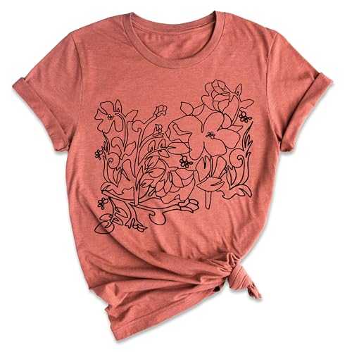 POPPY & PINE Cute Graphic Tees for Women