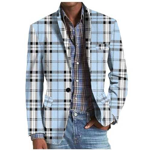 Men's Blazer Regular Button Jacket Elegant Business Jackets Suit Casual Lapel Blazers Classic Formal Lightweight Business Outerwear Slim Fit Suit Jacket Elegant