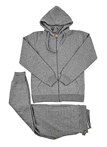 Original 1980 by D.Rock Men's Designer Urban Hip Hop Slim Fit Cotton Tracksuit, Navy, Grey