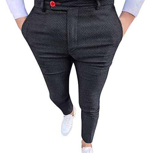 Big and Tall Pants Fashion Pant Pants Dot Print Slim Fit Small Feet Suit Trousers Solid Color Slim Pant Simple L