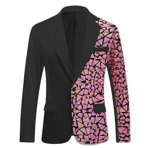 Men's Suits Velvet Sequin Costume Tuxedo Stage Show Suit Casual Slim Fit Suit One Button Wedding Party Blazers Casual Simple Versatile Jacket Tops for Men