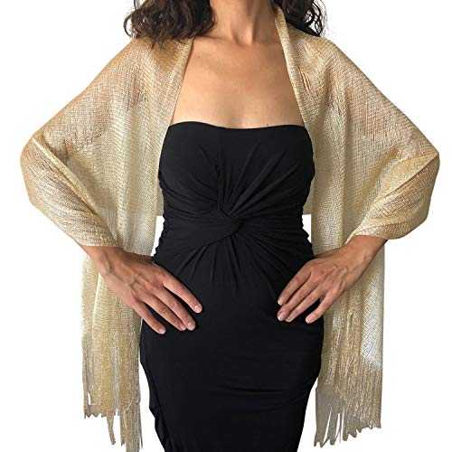 Central Chic Womens Shimmer Shawl Sparkly Scarf Wrap Weddings Bridal Proms Parties Balls