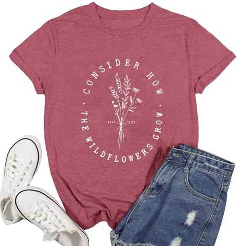 Ascrazy Christian Shirt for Women Bible Verse T-Shirts Faith Blessed Inspirational Shirts