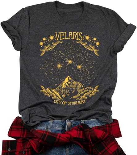 Acotar Velaris Shirt Women Acotar Night Court T Shirt Suriel Tea Co Funny Graphic Tee Casual Letter Print Shirt Tops