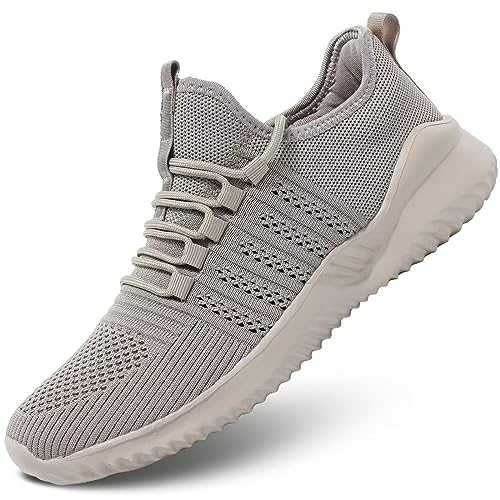 Mens Running Shoes Light Comfort Casual Sport Mesh Sneakers Work Gym Slip on Tennis Walking Cross Trainer