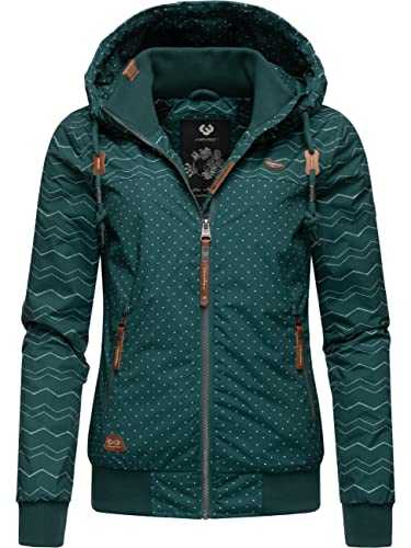 Ragwear Women's Winter Jacket Warm Short Coat with Hood Nuggie Zig Zag Intl. XS-6XL
