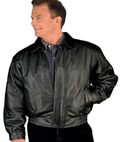 Men's American Style Bomber Genuine Leather Jacket