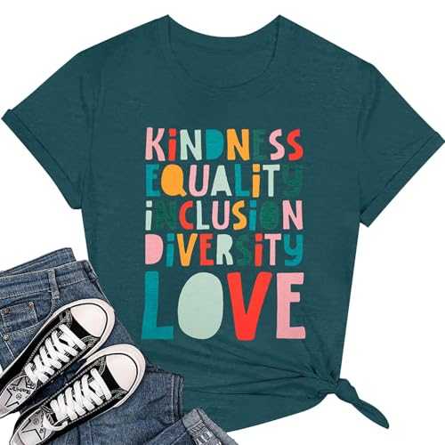 Kindness Teacher Shirt Women Special Education Shirts Teacher Life Love T-Shirt Inspirational Letter Print Tee Top