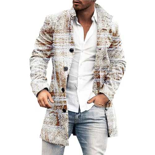 Cocila Men Plus Size Winter Coat Lapel Collar Long Sleeve Padded Leather Jacket Vintage Thicken Sheepskin Industrial Jackets for Purple Tailcoat Costume