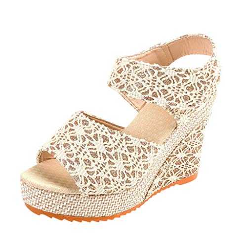 WILLBEST Women's Sandals Mid Low Heels Glitter Diamante Walking Shoes for Ladies Knotted Strappy Sling-Back Prom Bridal Wedding Dress Sandals Orthotic Retro Slipper Slide