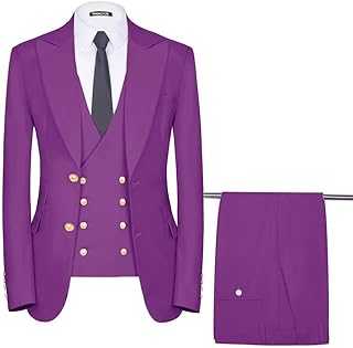 HUUTOE Mandarin Collar Suit for Men 2 Pieces Chinese Tunic Suits Formal Traditional Uniform for Wedding Festival