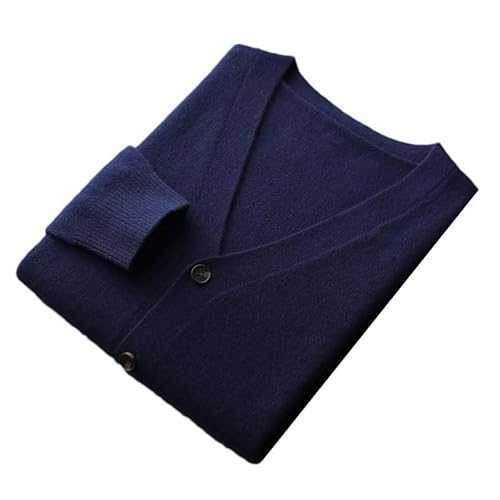 Merino Wool 100 Percent Mens Cardigan Sweater Knitted Coat Solid Long Sleeve Fishermen Sweater