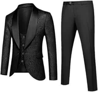 Embossing Designer Blazer Jacket Pants Vest/Men's Suit Coat Waistcoat Trouser 3 Piece Set
